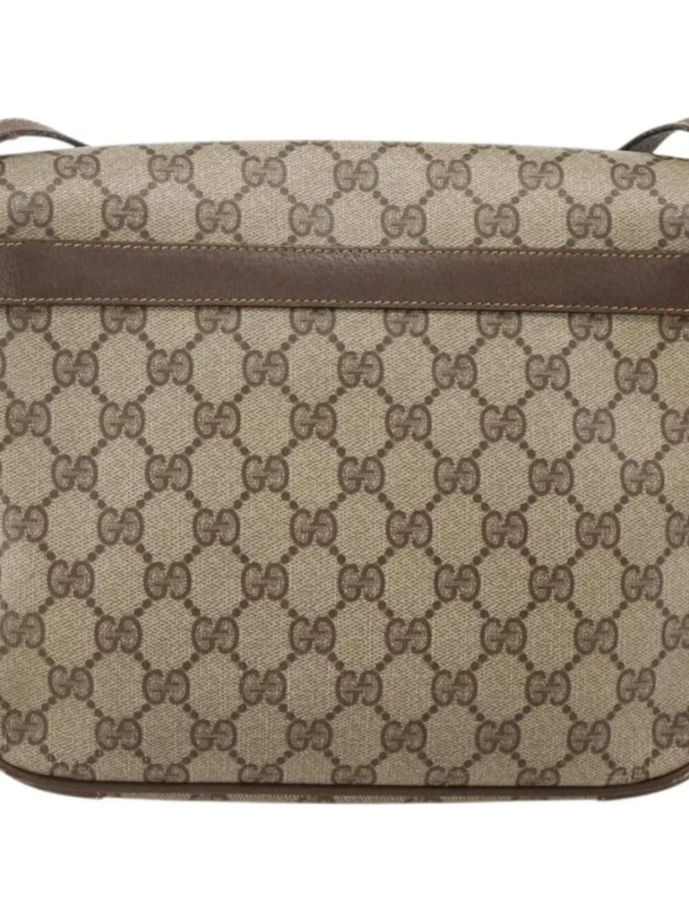 GUCCI GG Supreme Shoulder Bag PVC Beige Gold 001 116 0925 Auth 175362